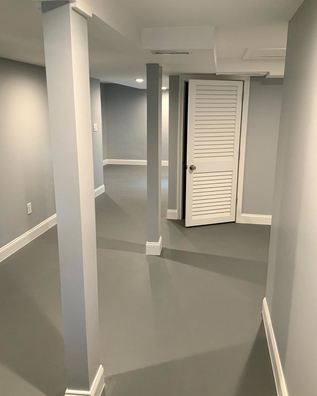 Greater Boston area finished basement featuring a storage closet-1