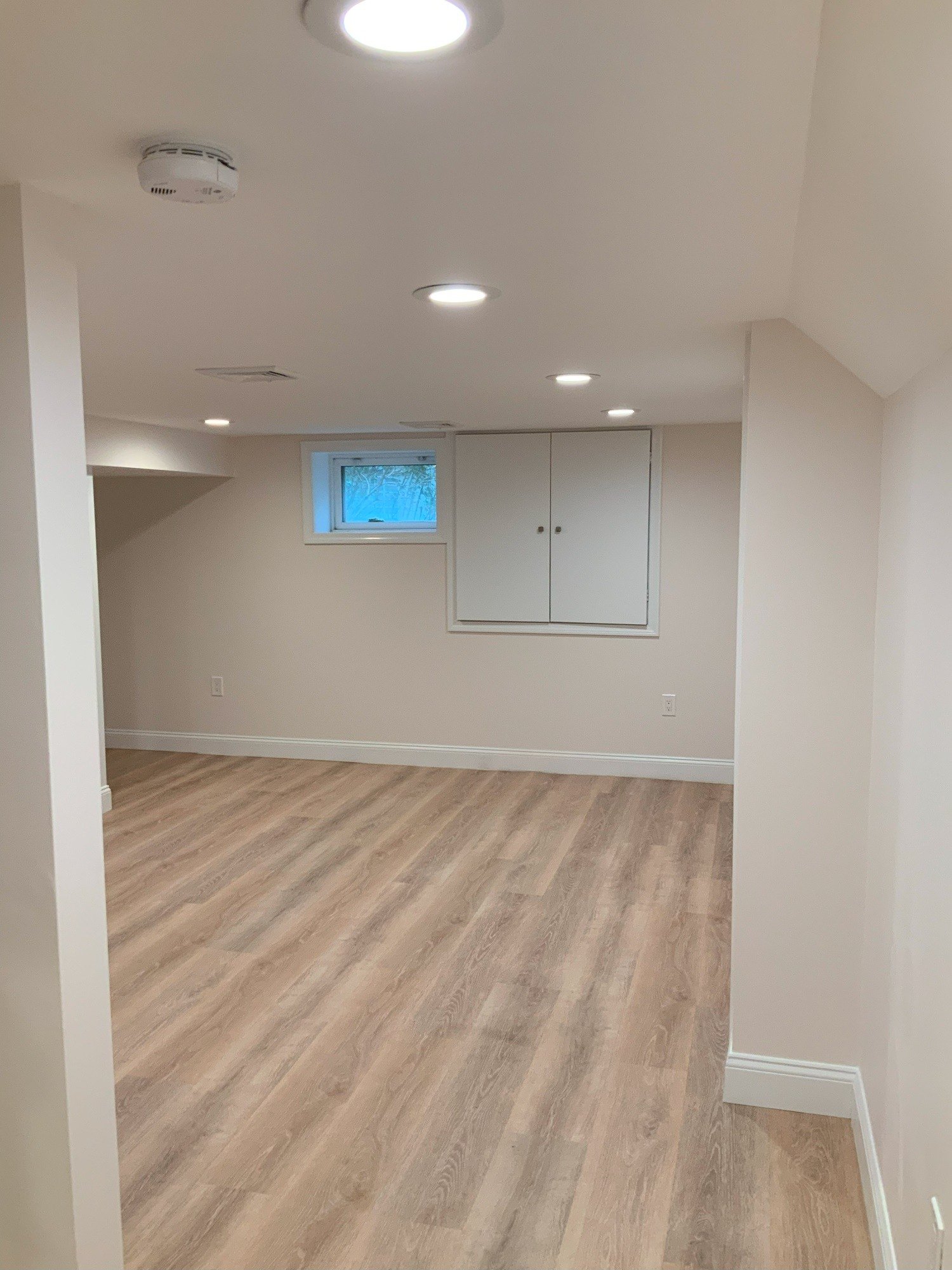 added bedroom in finished basement