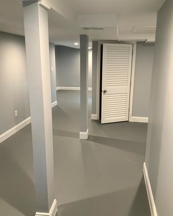 Greater Boston area finished basement featuring a storage closet-1