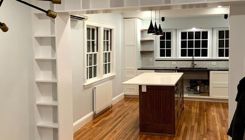 Boston kitchen remodel with island by Honorato Company