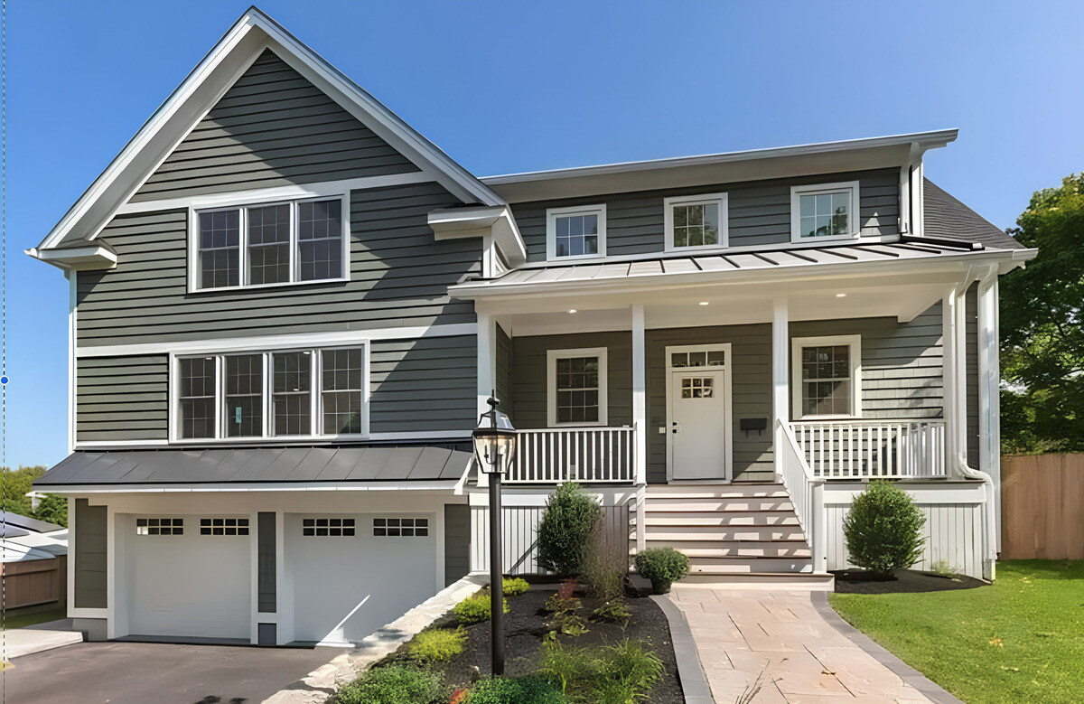 Exterior of Arlington, MA custom home by Honorato Company Exterior of Arlington, MA custom home by Honorato Company